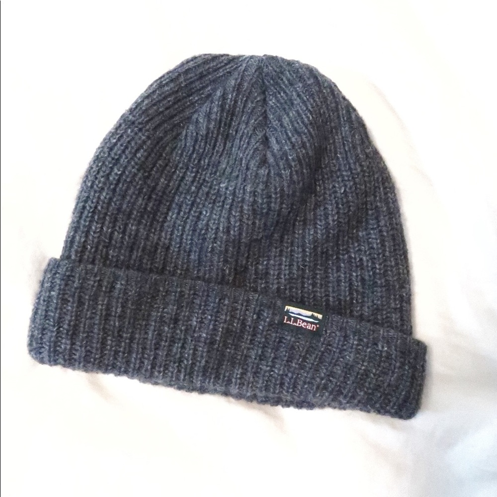 L.L.Bean Wool Beanie Grey Winter Hat